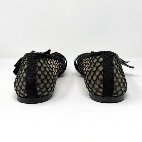Dior Miss J'Adior Resille Ribbon Mesh Ballet Flats Black 39.5 - Picture 5 of 9